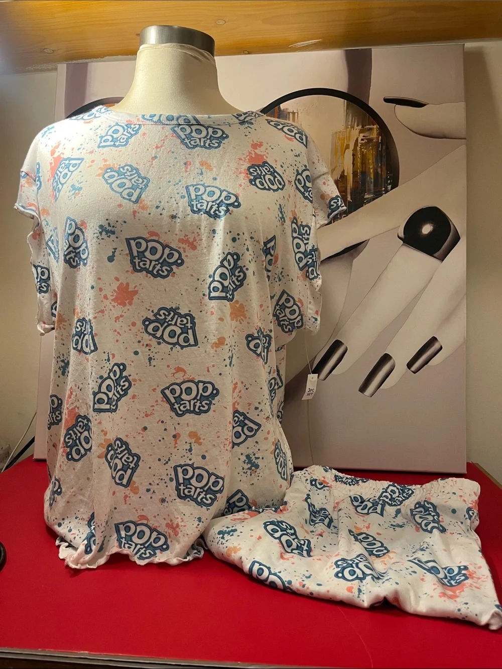 Pop-Tarts kid White Graphic Short Sleeve Pajama Tee